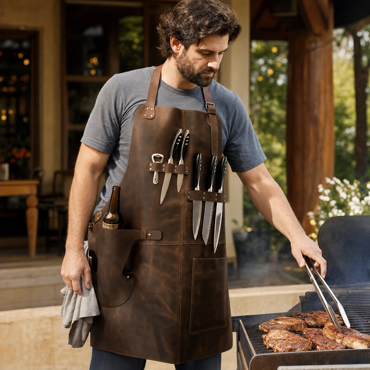 Towradgi | Waterproof PU Apron with Pocket, Sleeveless BBQ & Garden Apron - image 2
