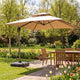 Byron | Outdoor Cantilever Parasol with 360° Rotation and Solar LED Lighting - image 1