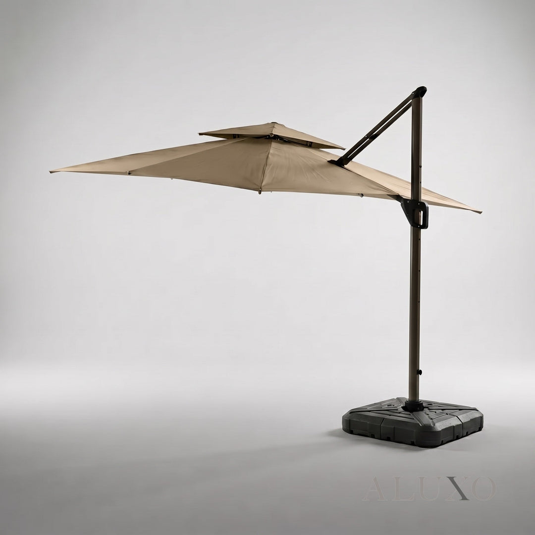 Byron | Outdoor Cantilever Parasol with 360° Rotation and Solar LED Lighting - image 7