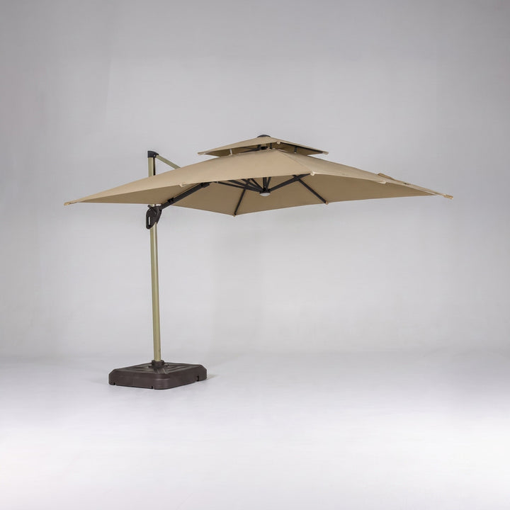 Byron | Outdoor Cantilever Parasol with 360° Rotation and Solar LED Lighting - image 8