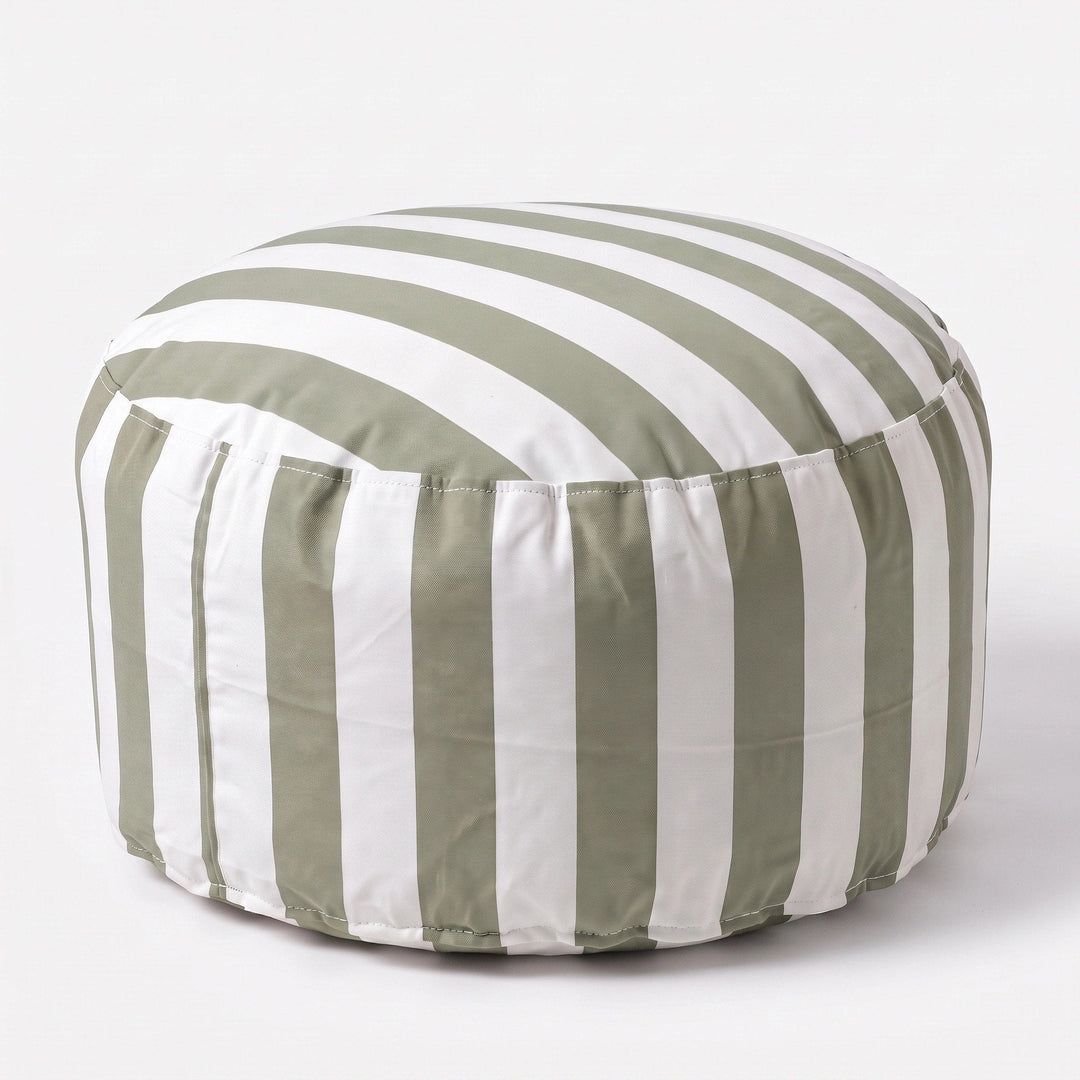 Dune | Outdoor Footrest Bean Bag Cover, Round Olefin Ottoman Cover - image 18