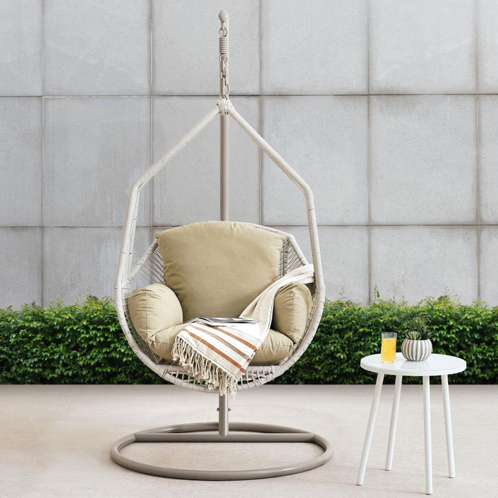 Bawley | Outdoor Hanging Egg Chair with Stand, Freestanding Garden Swing Chair - image 2