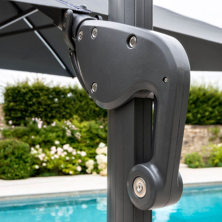 Zlata | Premium 3m x 3m Cantilever Garden Parasol with LED Lights, 360° Rotation & Base Included - image 3