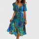 Mariette | Women's Floral Mini Dress with V-Neck and Flutter Sleeves - image 1