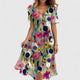 Mariette | Women's Floral Mini Dress with V-Neck and Flutter Sleeves - image 2