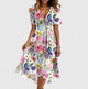 Mariette | Women's Floral Mini Dress with V-Neck and Flutter Sleeves - image 5