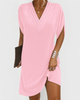 Giovanna mini dress, v-neck, short sleeves