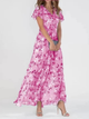 Penelope | Women's Floral Maxi Dress with V-Neck and Flutter Sleeves - image 3
