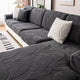 Patonga | Leaf Jacquard Stretch Sectional Couch Cover - image 12