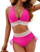 Veridiana | Women's Crossover High-Waisted Bikini Set with Tie Sides - image 8