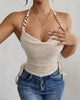 Celestine | Women's Slim Fit Drawstring Side Backless Sexy Cami Tank