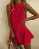 Ariella | Women's Sleeveless High Neck A-Line Mini Dress - image 3