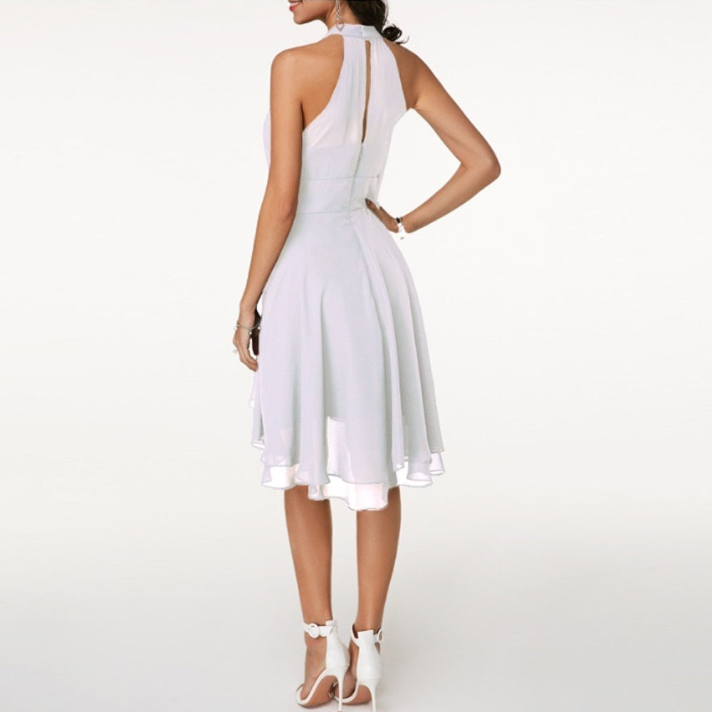 Nicoletta | Women's Halter Neck Mini Dress - image 2