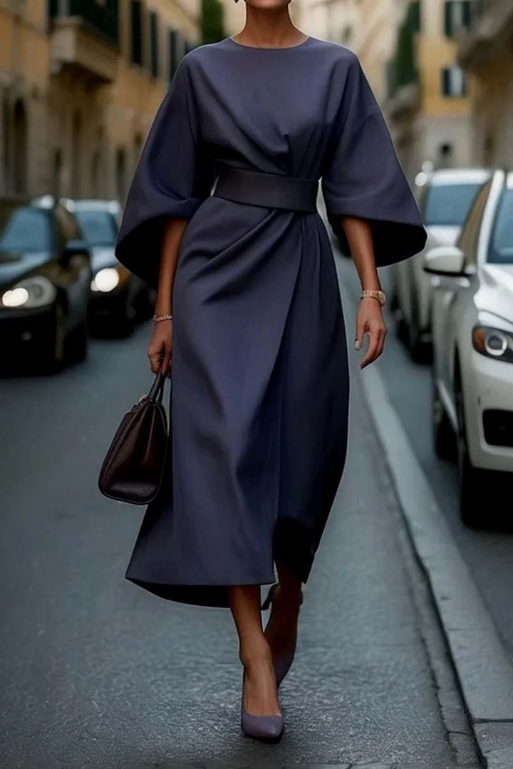 Genoveffa | Women's Lantern Sleeve Belted Maxi Dress - image 1