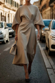 Genoveffa | Women's Lantern Sleeve Belted Maxi Dress - image 2