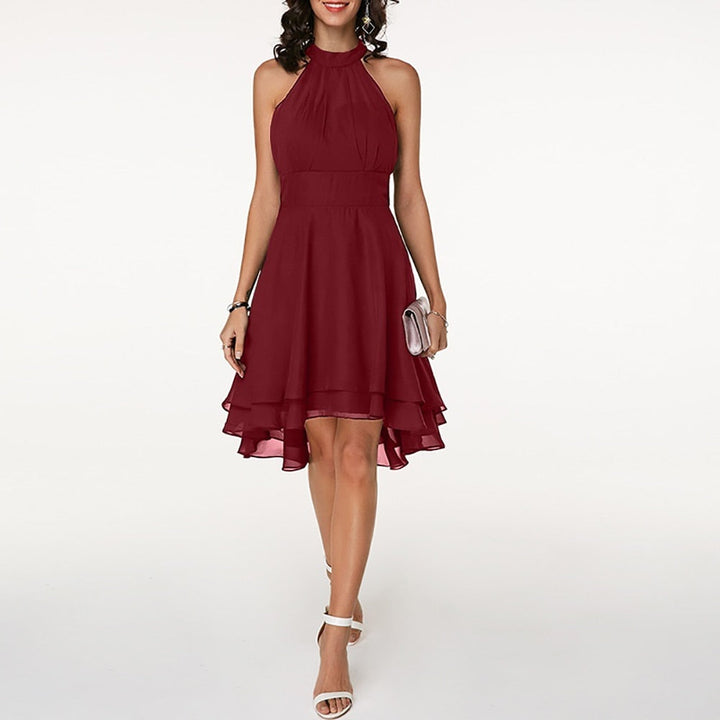 Nicoletta | Women's Halter Neck Mini Dress - image 7