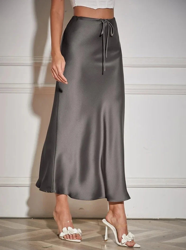 Gloria | Women's Satin High-Waist Maxi Skirt