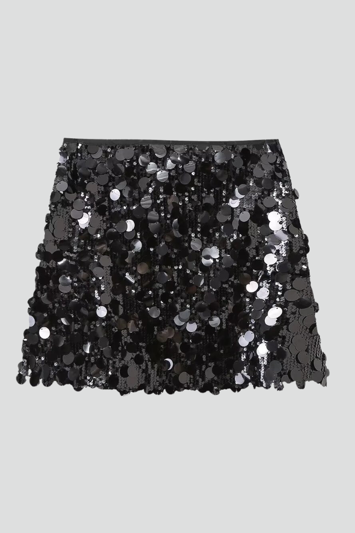 Garnet | Women's Sequin Skirt with Fitted Cut and Sparkle Surface