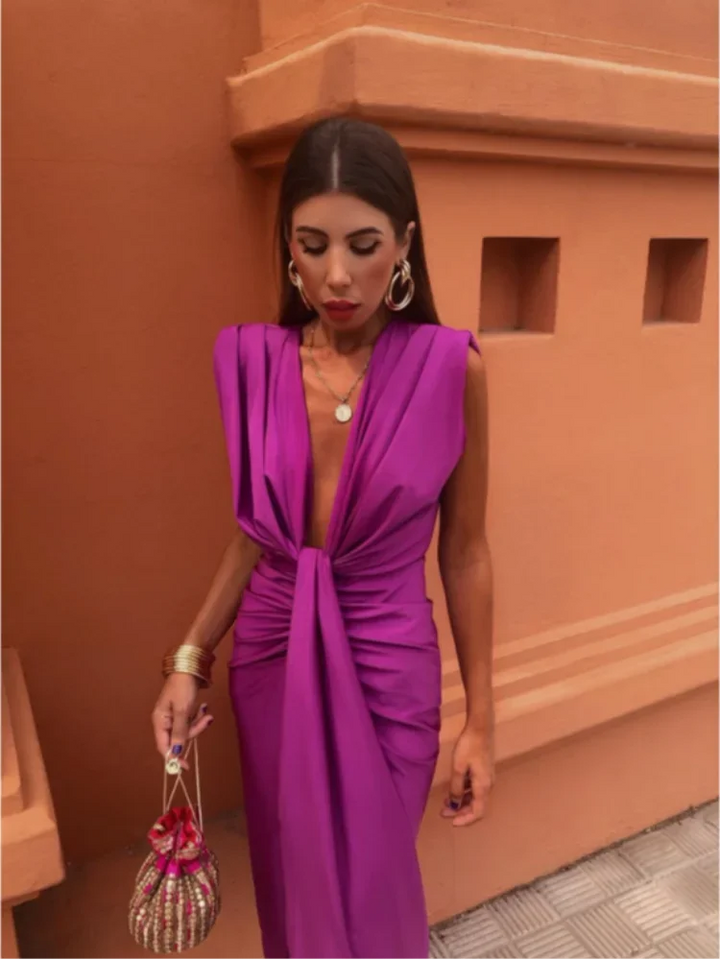 Adelaide | Women's Elarisse Pleated Maxi Dress