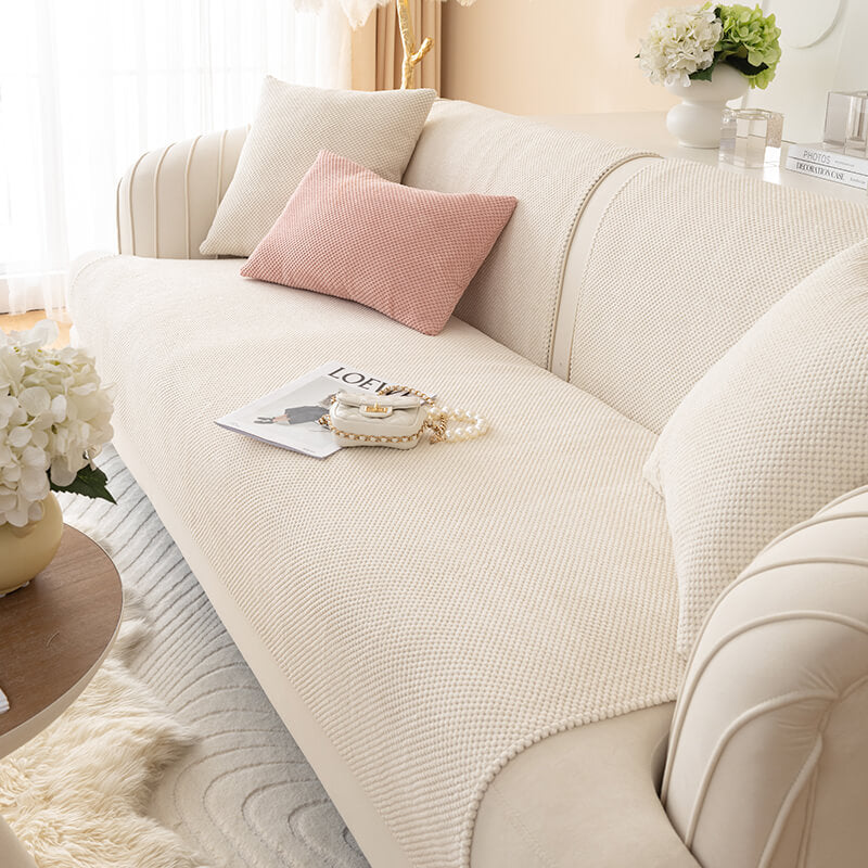 Metung | Solid Colour Plush Pet Couch Cover - image 10