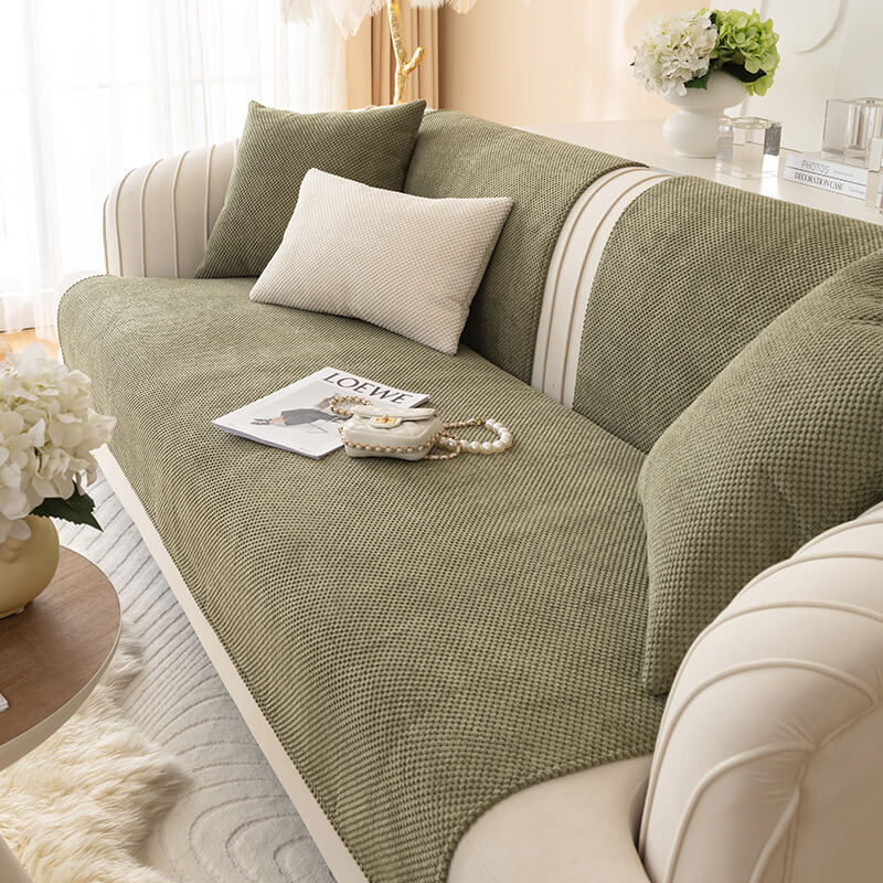 Metung | Solid Colour Plush Pet Couch Cover - image 4