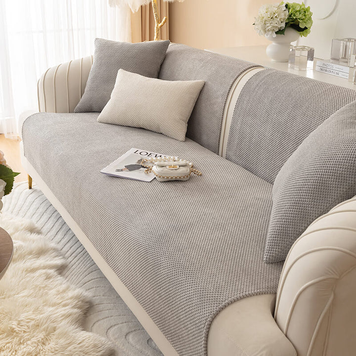 Metung | Solid Colour Plush Pet Couch Cover - image 1