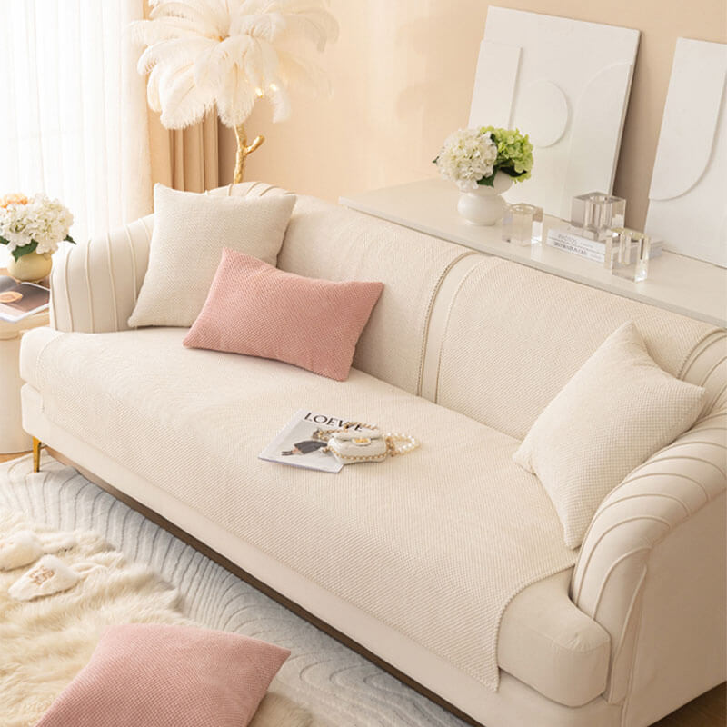Metung | Solid Colour Plush Pet Couch Cover - image 12