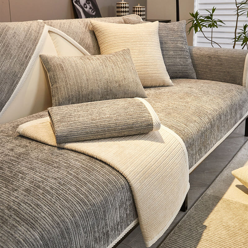 Broulee | Waterproof Simple Chenille Anti-Scratch Couch Cover - image 12