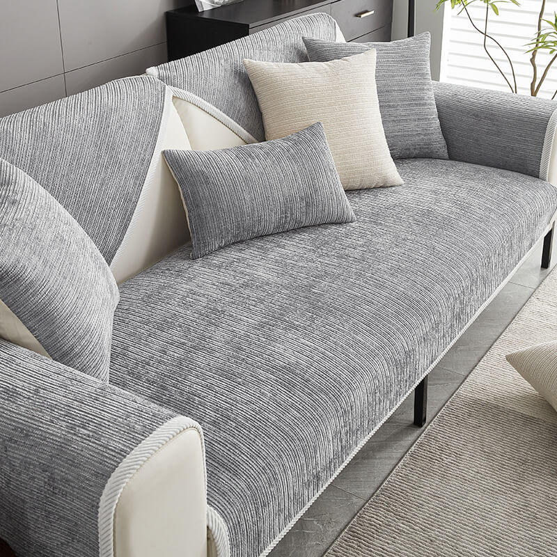 Broulee | Waterproof Simple Chenille Anti-Scratch Couch Cover - image 1