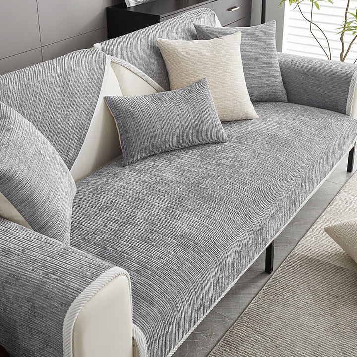 Broulee | Waterproof Simple Chenille Anti-Scratch Couch Cover - image 1