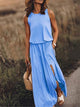 Lisandra | Women's Sleeveless Maxi Dress with Side Slits - image 3