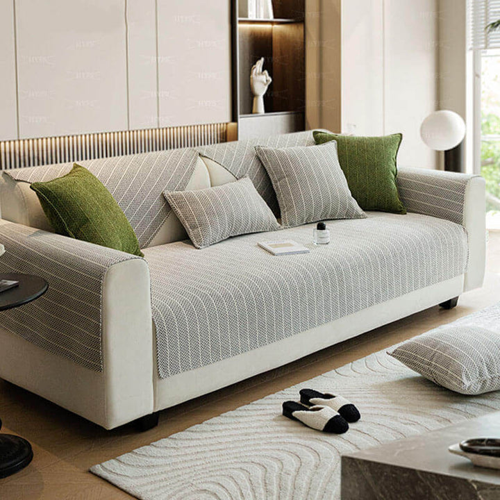 Mossy | Solid Colour Herringbone Chenille Couch Cover - image 2