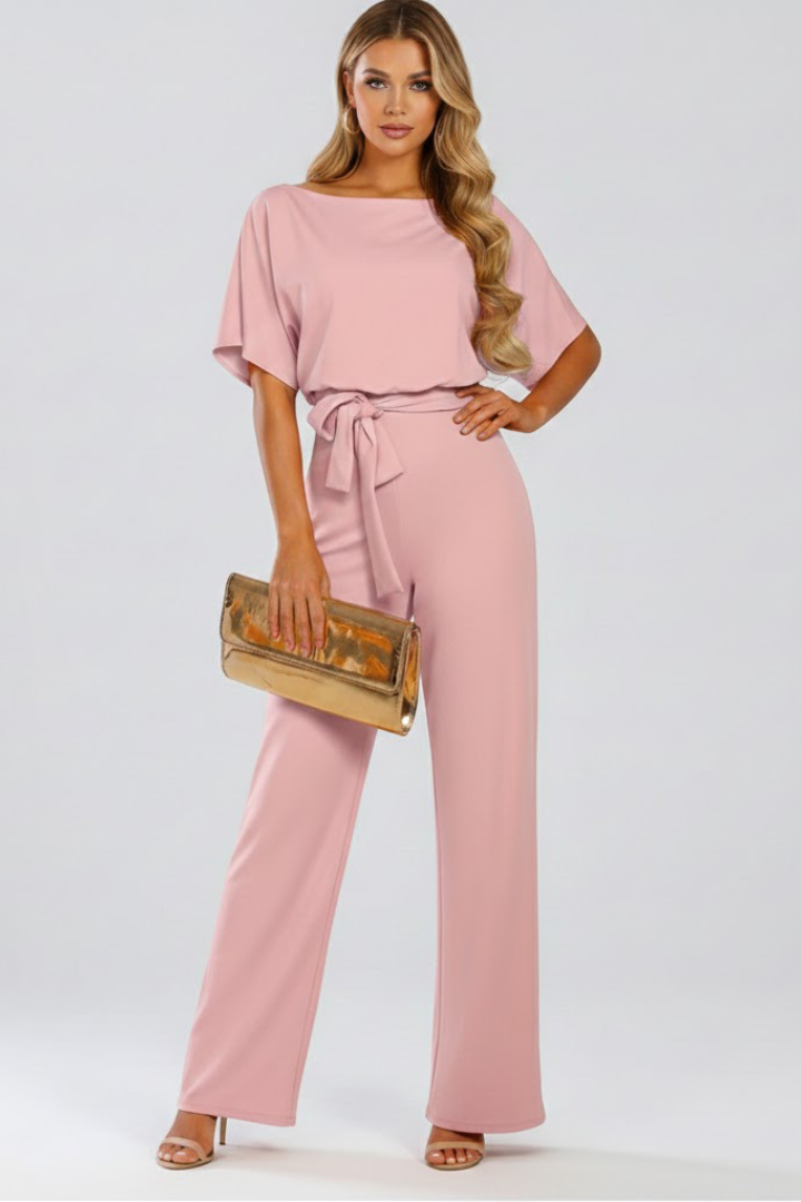 Emmerly | Women's Jumpsuit with Belt and Wide Legs