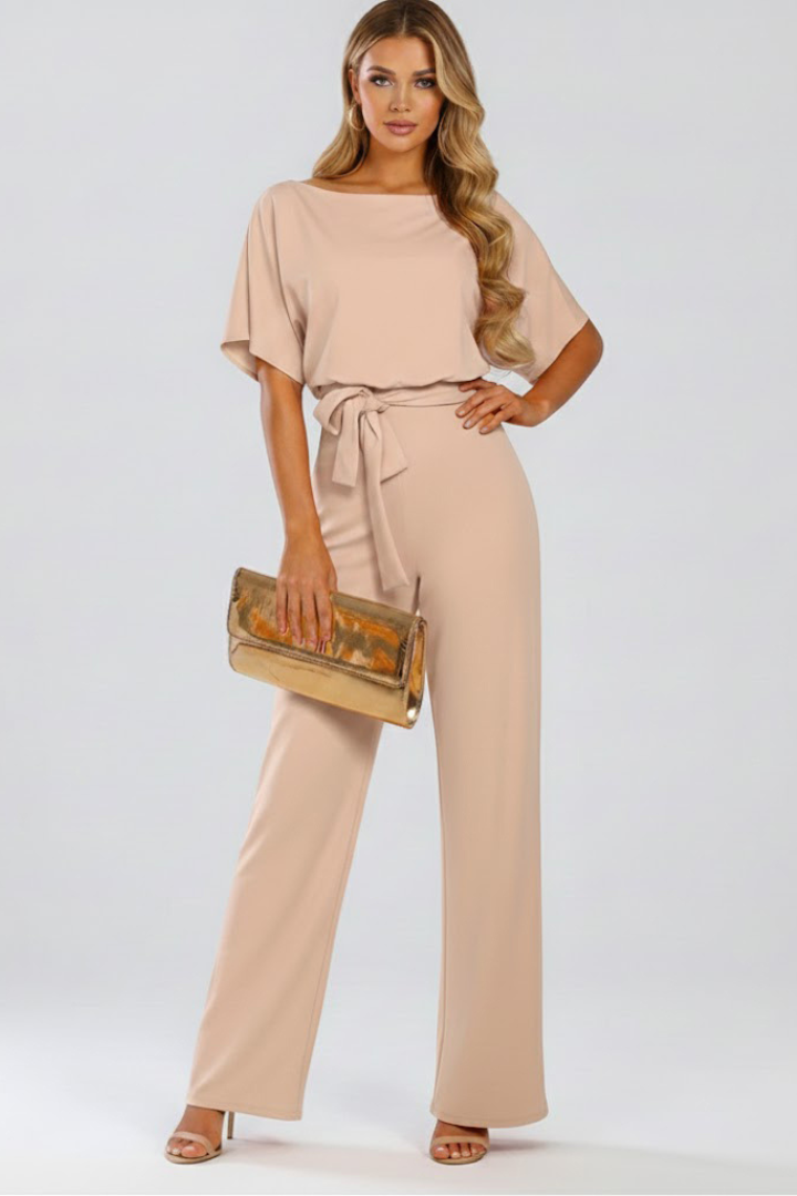 Afton | Women's Jumpsuit with Belt and Wide Legs
