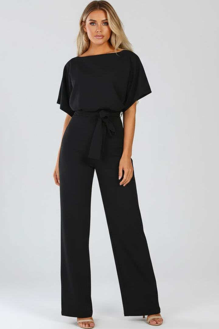 Afton | Women's Jumpsuit with Belt and Wide Legs