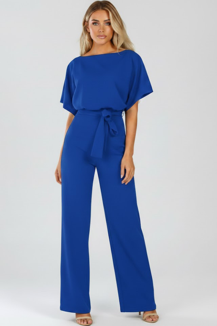 Afton | Women's Jumpsuit with Belt and Wide Legs