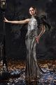 Ankaret | Women's Metallic Chain Maxi Dress with Sleeveless Design - image 1