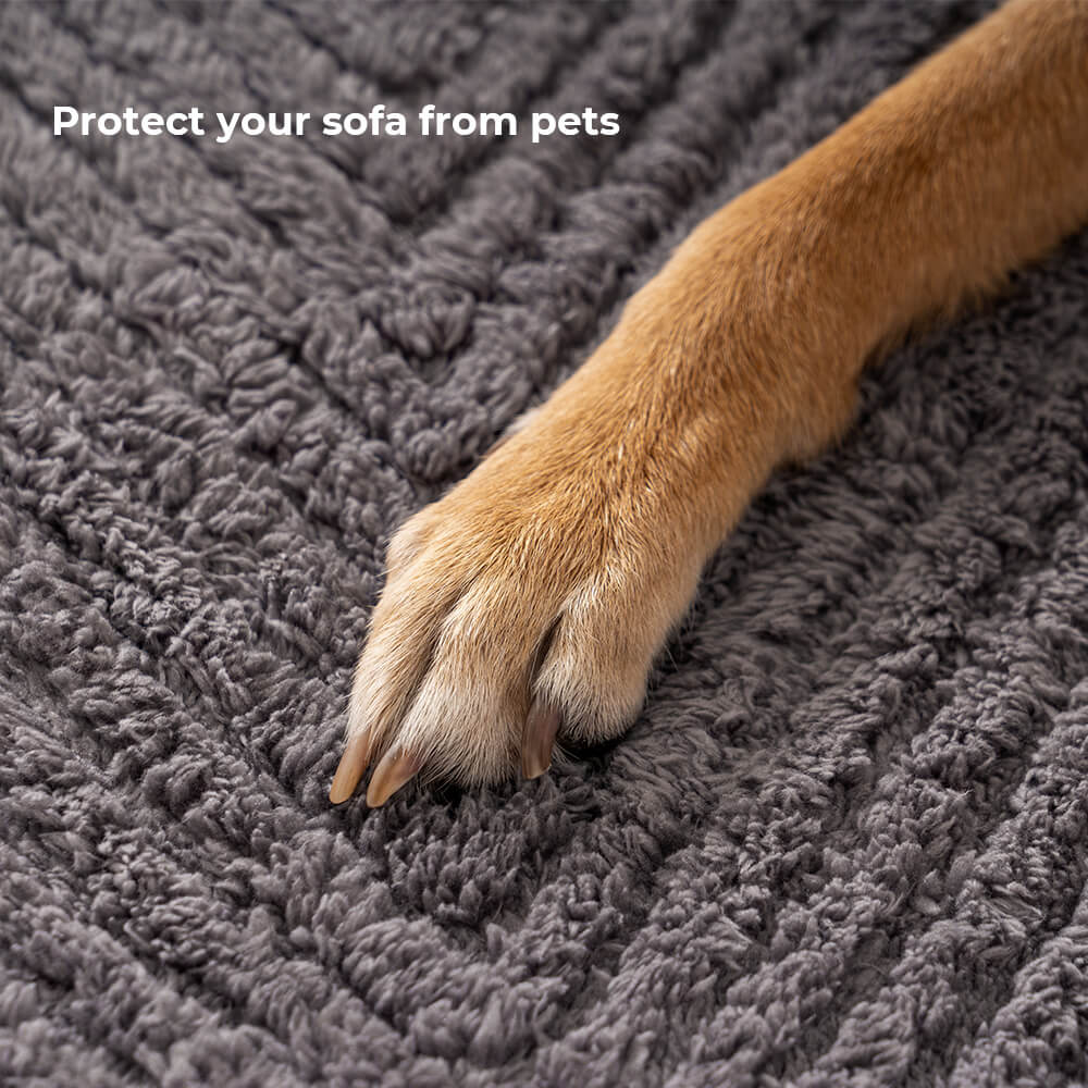 Bermi | Thick Plush Herringbone Non-Slip Couch Cover - image 7