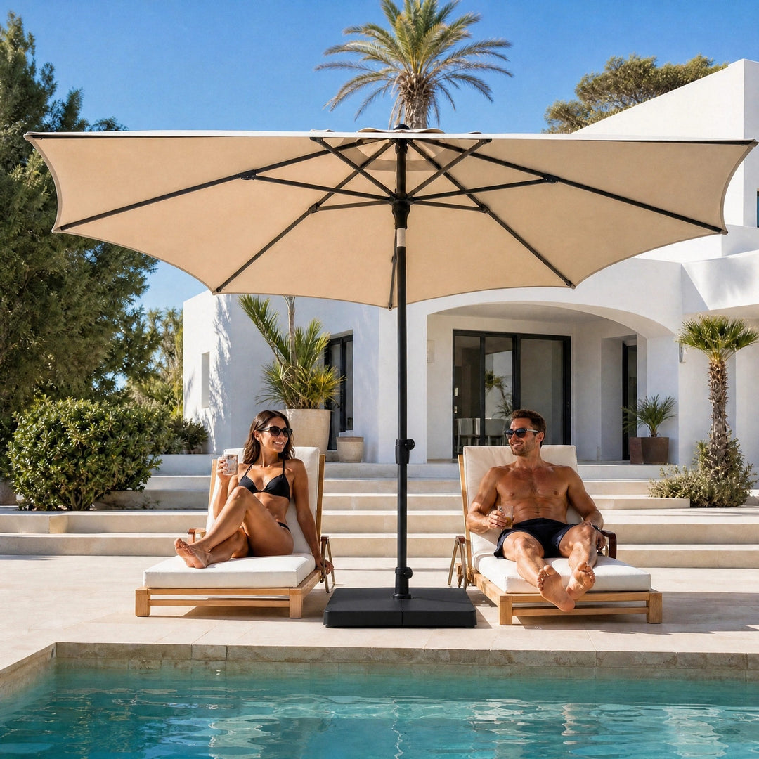 Quill | Tilting Garden Parasol with Crank Handle & UV-Resistant Canopy - image 9