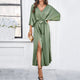 Marla | Women's V-Neck Maxi Dress with Side Slit - image 4