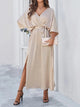 Marla | Women's V-Neck Maxi Dress with Side Slit - image 2