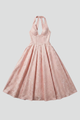 Phaedra | Women's Midi Dress with Halter Neckline and Fitted Bodice