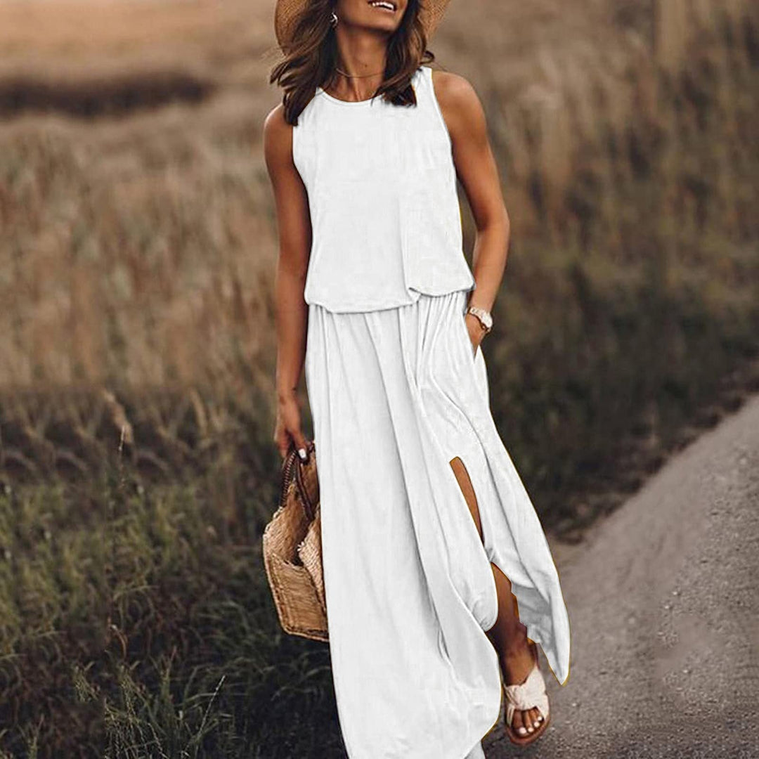 Lisandra | Women's Sleeveless Maxi Dress with Side Slits - image 1