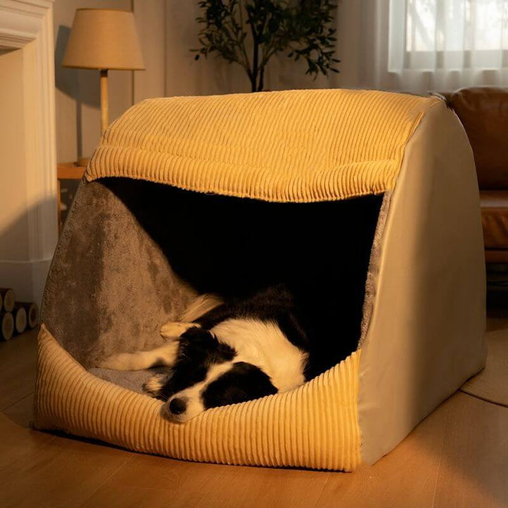 Balnarring | Warm Flannel Semi-Enclosed Dog Tent Bed - image 1