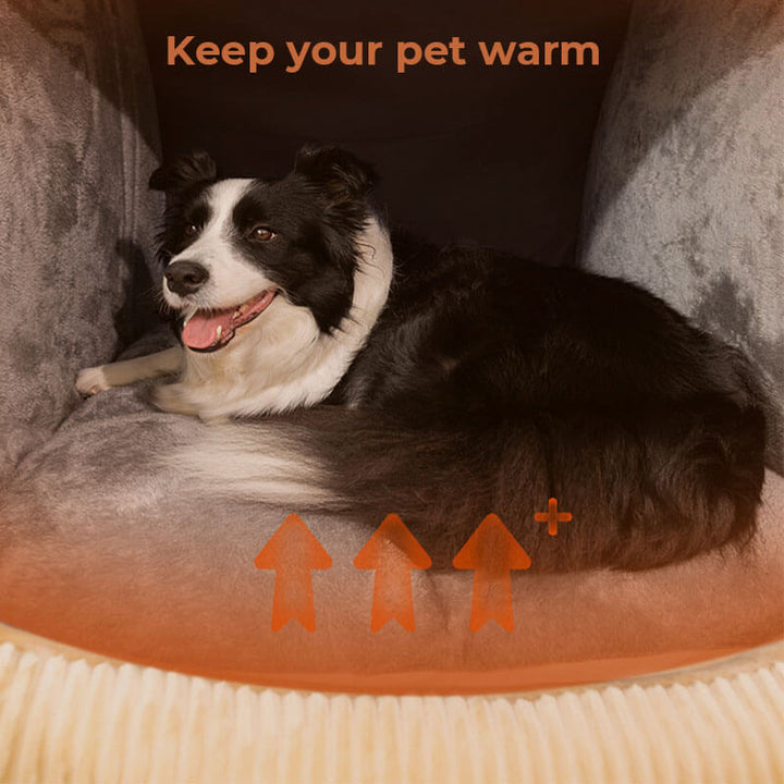Balnarring | Warm Flannel Semi-Enclosed Dog Tent Bed - image 5