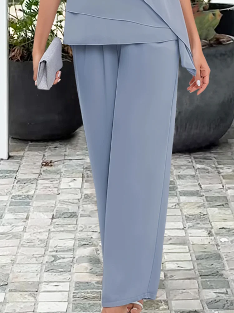 Corisande | Women's Two-Piece Set with Layered Top and Wide-Leg Trousers - image 2