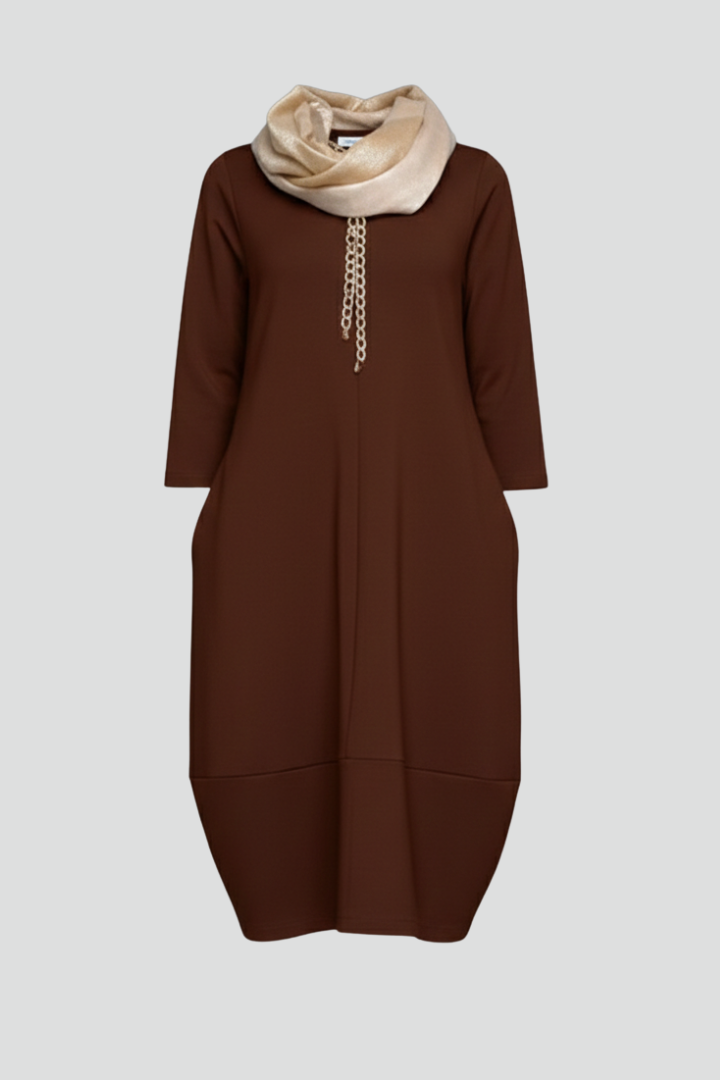Yolande | Women's Midi Dress with Pockets for Everyday Wear