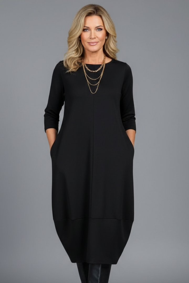 Yolande | Women's Midi Dress with Pockets for Everyday Wear