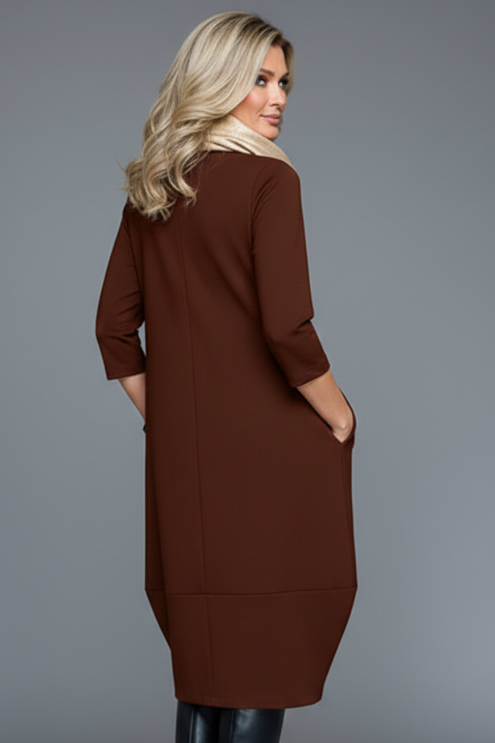 Yolande | Women's Midi Dress with Pockets for Everyday Wear
