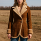 Marguerite | Women’s Tailored Coat with Faux Trim